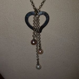 Vantel Pearl's 3 of Hearts Necklace